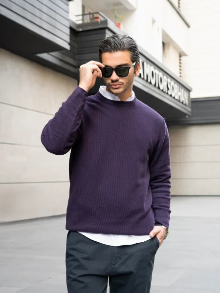 بافت یقه گرد فندوقی