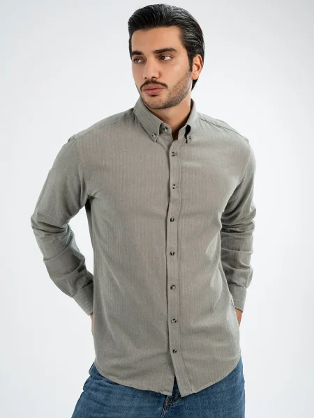 پیراهن پشمی رگولار جناقی